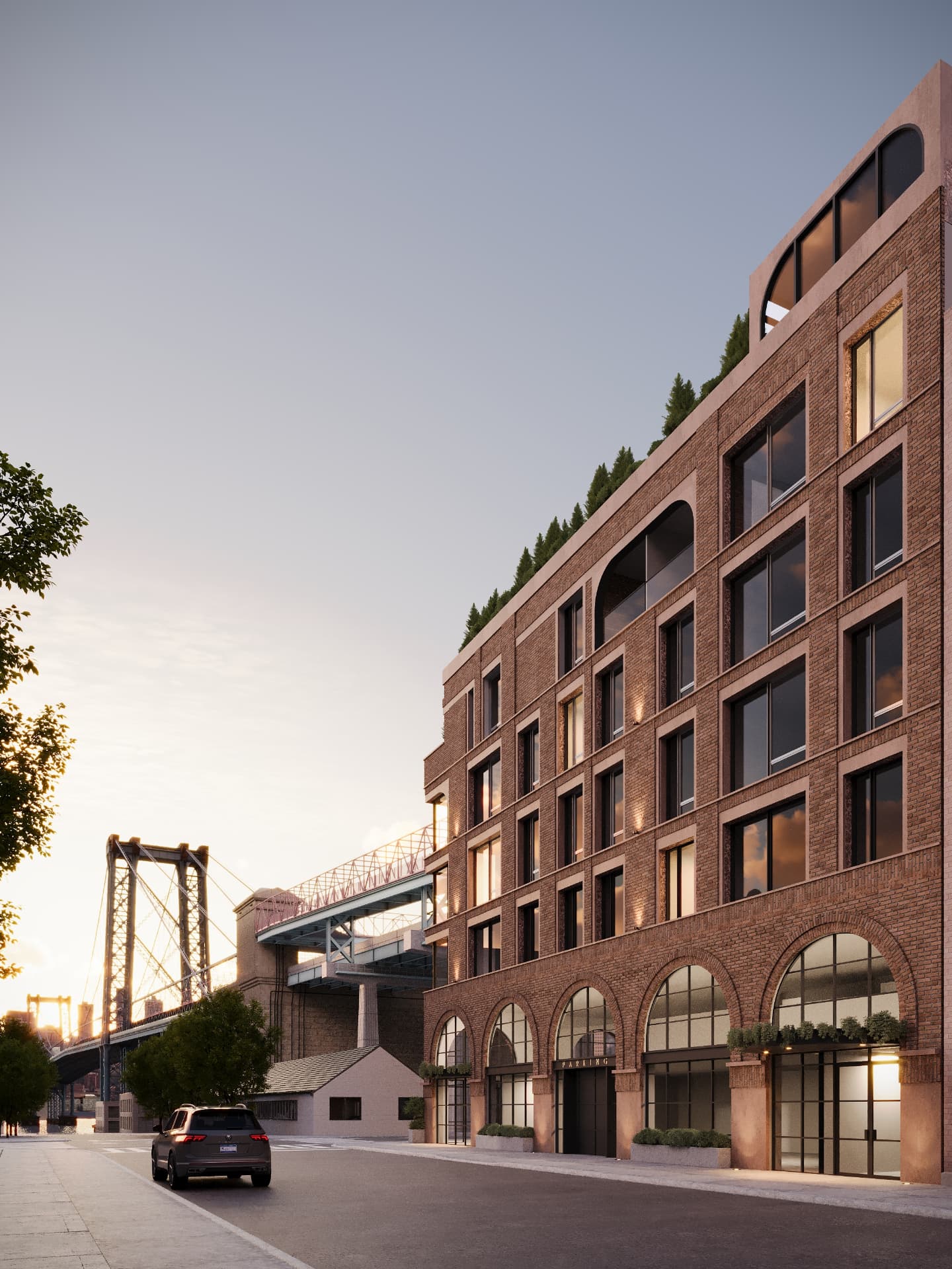 57 S 6th St — brick corner facade with arched storefronts